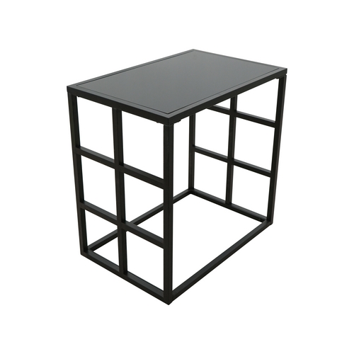 KA3606 - Side table  with black glass mirror 40*60*60H