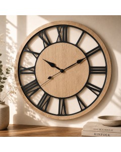 Roman Timeless Woodland Noir Clock