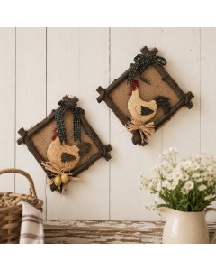 K1066 - Chicken hessian frame 2 assorted