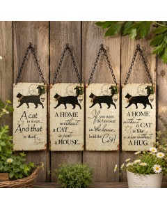 K1176 - Assorted Cat signs on chain