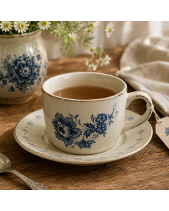 K1268 - Pien flower cup & saucer