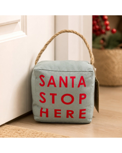 K6033-Santa - Santa stop here Doorstop