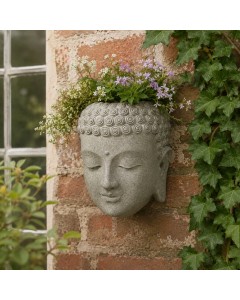 K6105 - Resin Buddha Face Wall Planter
