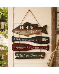 K976 - Fishing Rules plaque