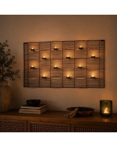 Wire tea light wall decor