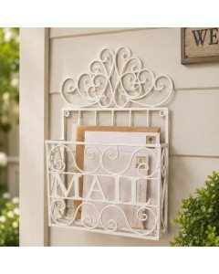 White Iron Mail Caddy