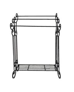 3 rail towel rack w/shelf