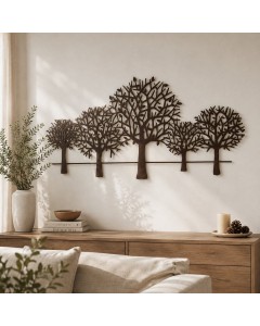 Brown Iron Tree Wall Art