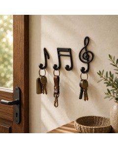 Musical Note wall hook s/3