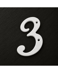 Off white italic wrought iron number 3