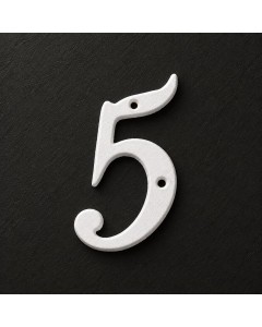 Off white italic wrought iron number 5