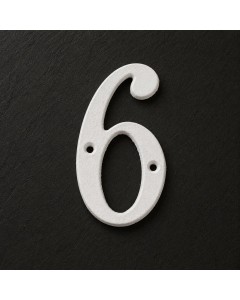 Off white italic wrought iron number 6