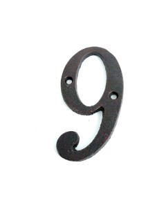 Italic wrought iron number 9