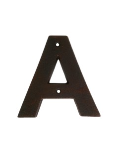 A Rustic brwn metalic letter