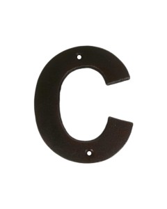 C Rustic brwn metalic letter