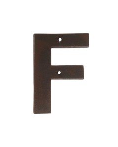 F Rustic brwn metalic letter