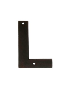 L Rustic brwn metalic letter
