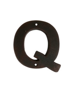 Q Rustic brwn metalic letter