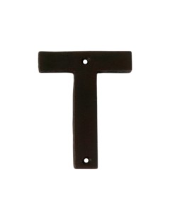 T Rustic brwn metalic letter