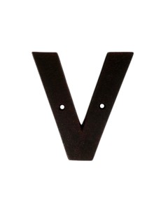 V Rustic brwn metalic letter