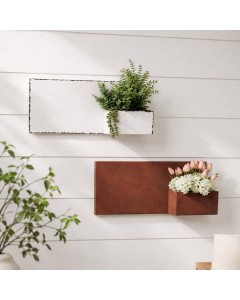long rustic address planter 2 asst