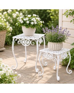 Floral Planter Stand (S/2)