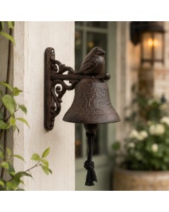 Iron Sitting Bird Bell