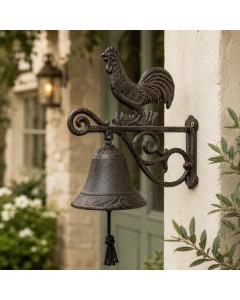 Iron Rooster With Bell