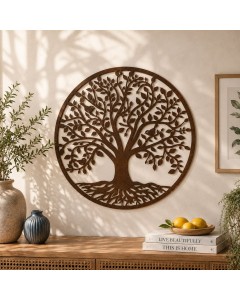 BROWN Iron Tree Wall Decor
