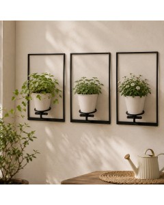 Set of 3 wall planter stand