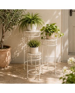 Floral Planter Stand Set/3