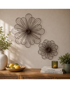 Metal Bloom Wall Decor S/2
