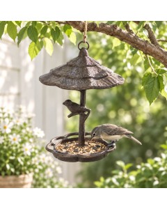 Roofing hanging birdfeeder