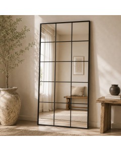 Black Industrial Full Length Metal Window