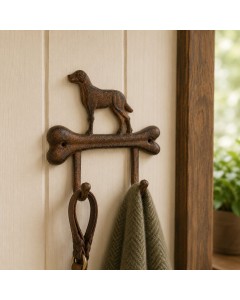 Cast iron Dog With Bone Hook