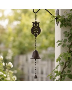 Cast Iron Owl Windchime