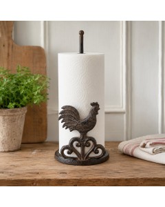 Cast Iron Rooster Paper Roll Holder
