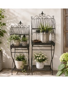 Antique Birdcage Pedestal S/2