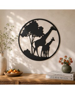 Iron Giraffe Laser Cut Wall Art