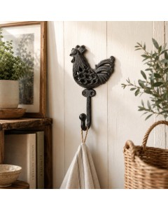 Cast Iron Rooster wall hook