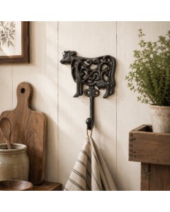 Cast Iron Cow Wall Hook