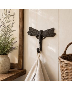 Cast Iron Dragonfly Wall Hook
