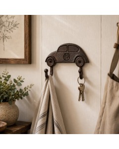 Retro Roadster VW Beetle Cast Iron Key Hooks