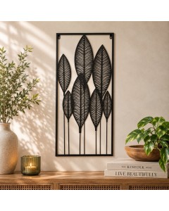 Metal leaves wall accent