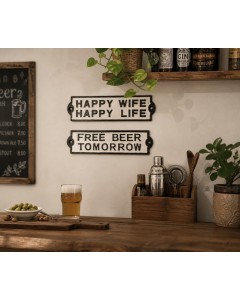 Happy Wife Happy Life Plaque
