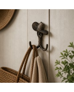 COWBOY HAT DOUBLE WALL HOOK