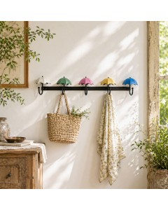 Rainbow Umbrella Wall Hooks
