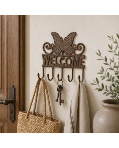 Vintage Welcome Butterfly Hook