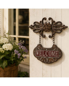 Vintage Welcome Entryway Sign