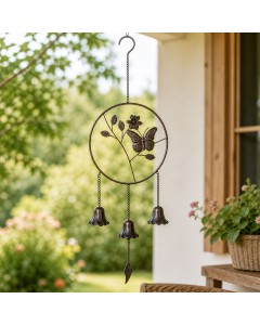 Butterfly in Circle Wind Bell